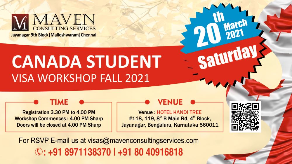 NEW Canada Visa Workshop in Bangalore 2021 fb