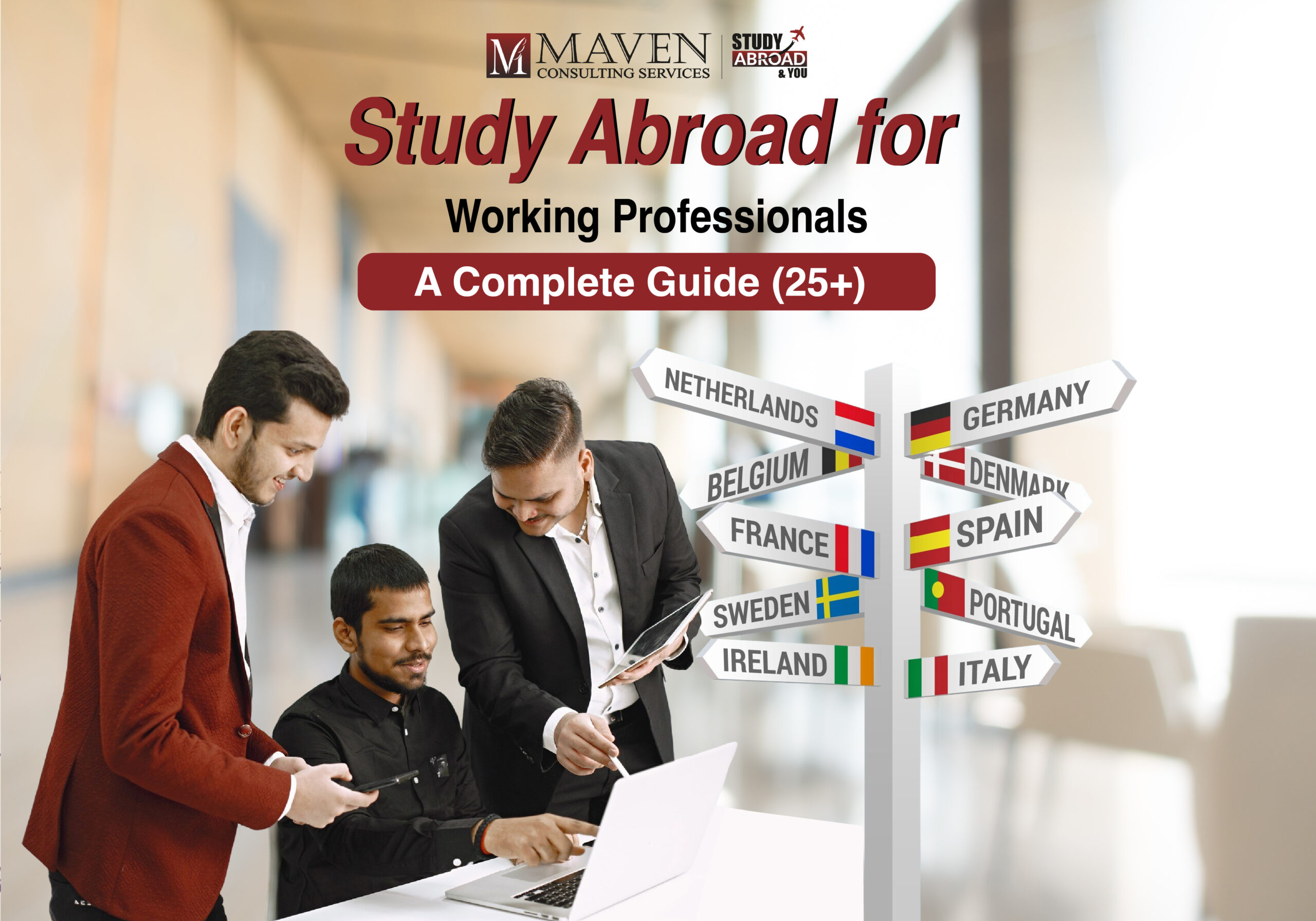 Indian working professional planning to study abroad for working professionals, reviewing global education options for career growth