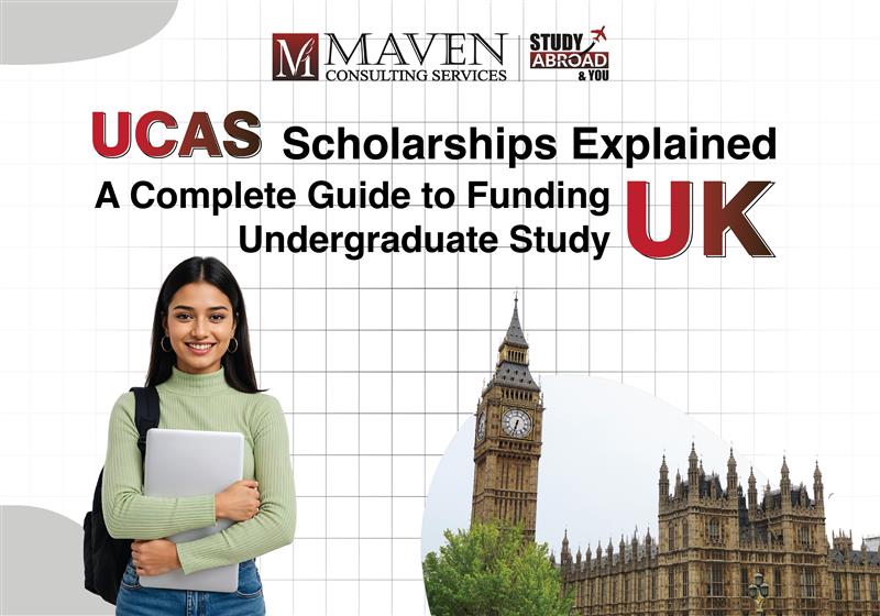 Students and parents discussing UCAS undergraduate scholarships for funding UK bachelor’s study