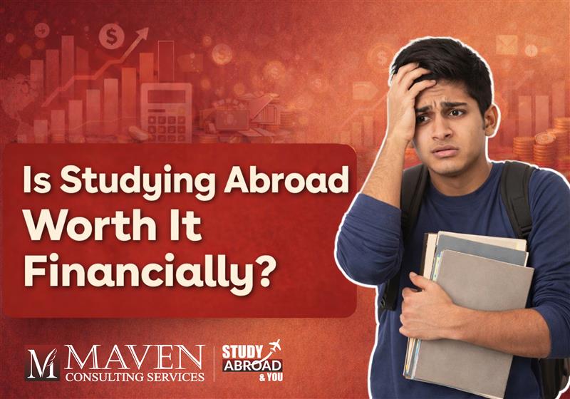 Indian family discussing study abroad costs and ROI planning for 2027