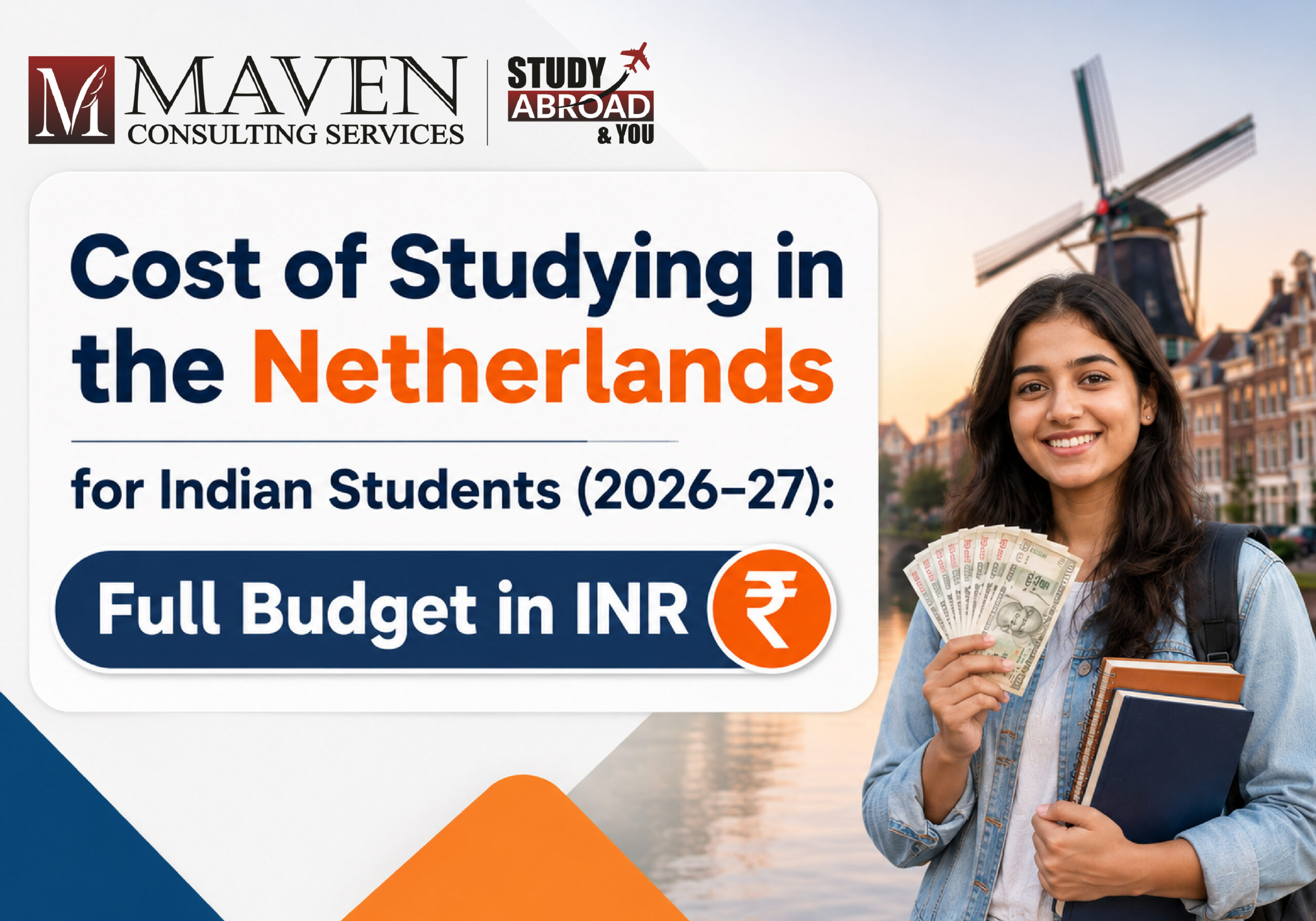 Cost of Studying in the Netherlands for Indian Students (2026–27): Full Budget in INR