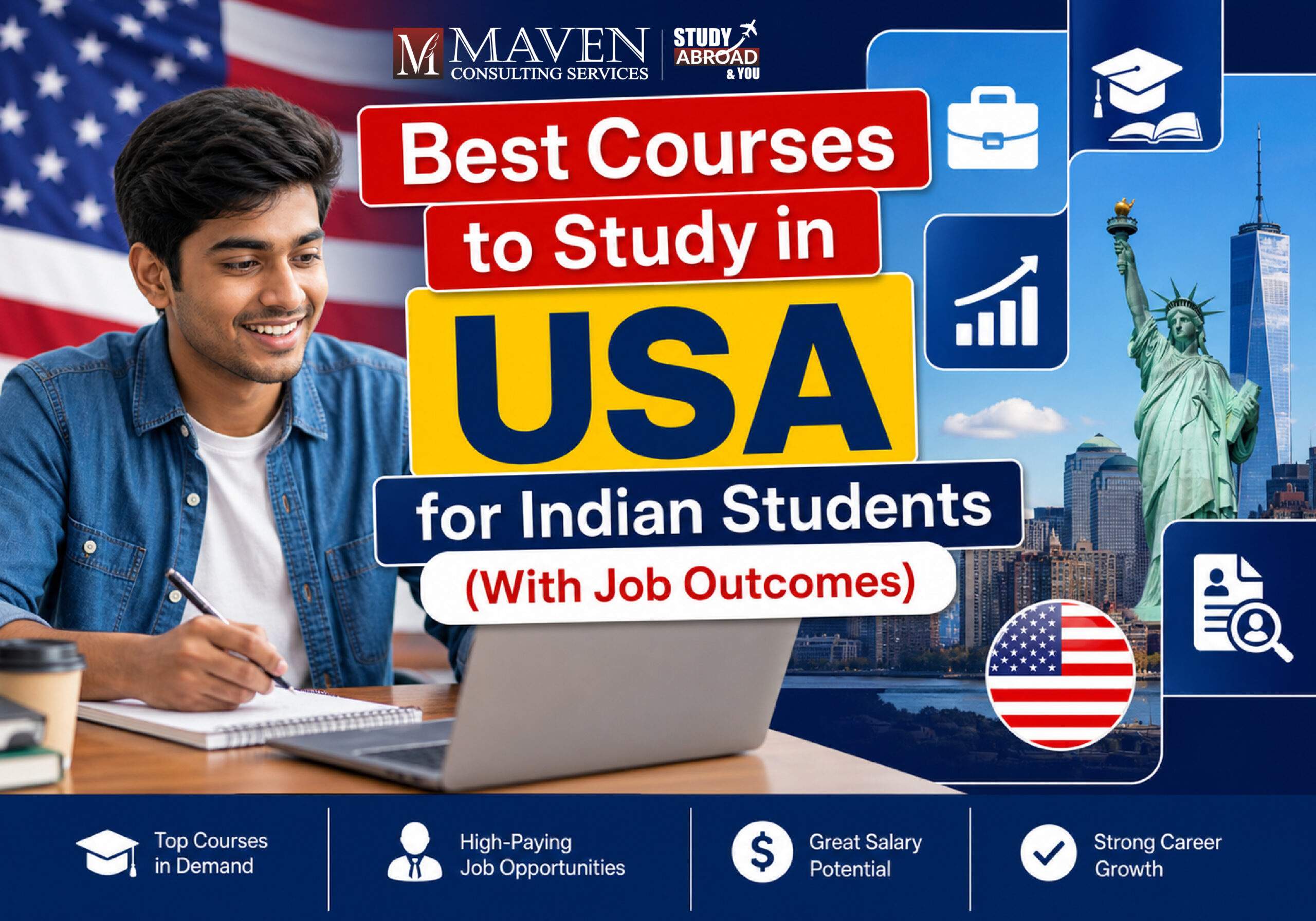 Best Courses to Study in USA for Indian Students (With Job Outcomes)