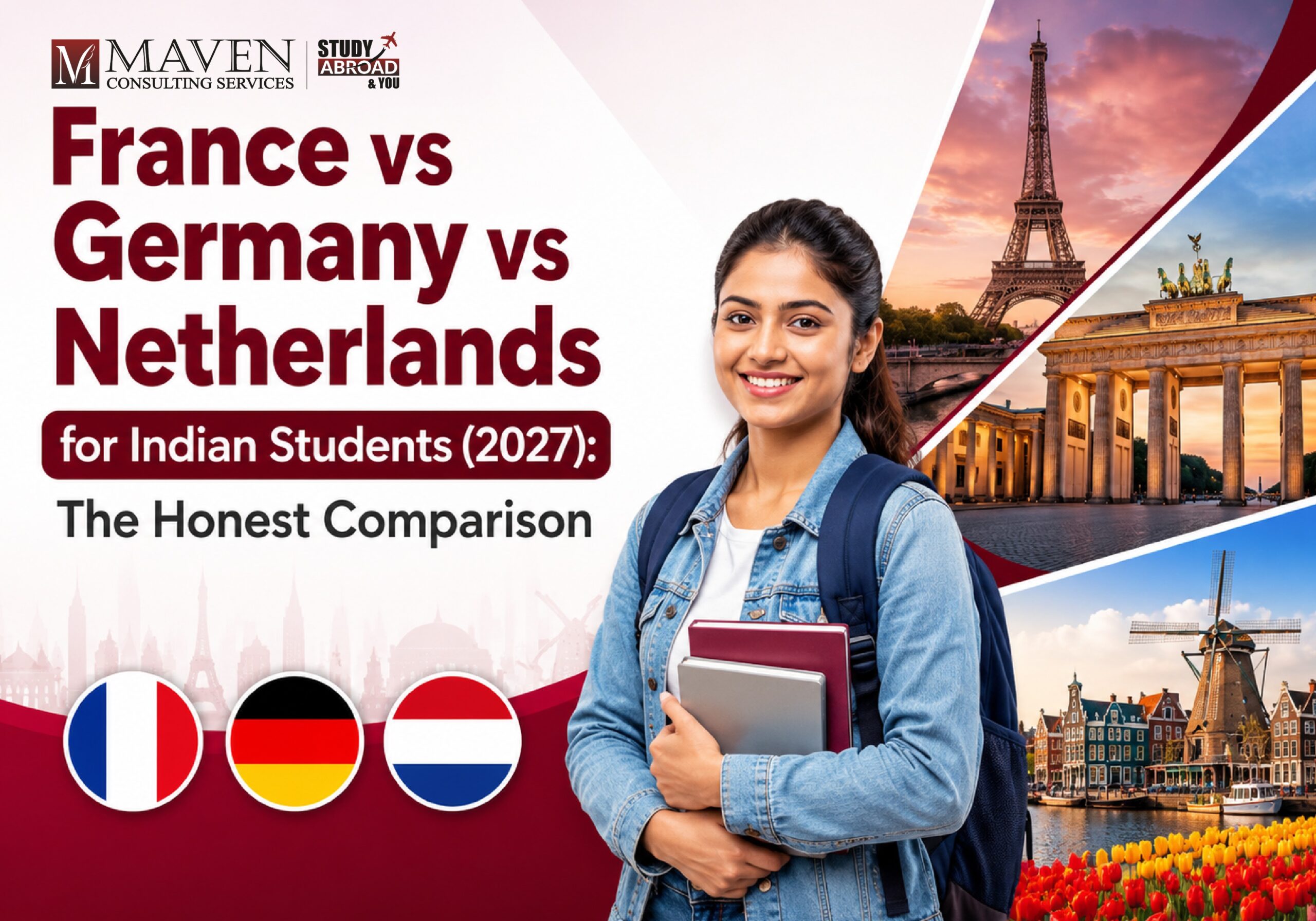 France vs Germany vs Netherlands for Indian students 2027 comparison guide