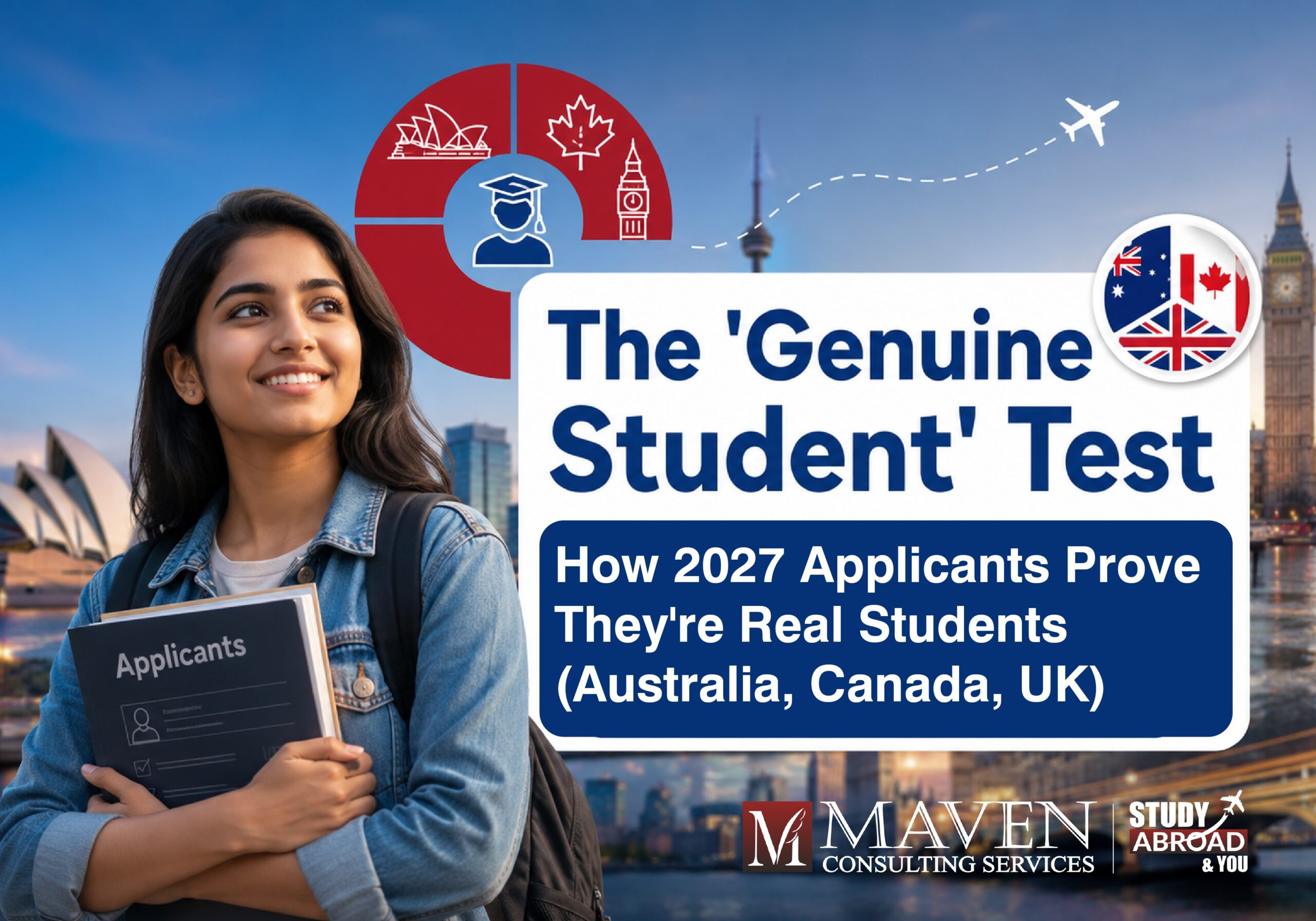 Genuine Student Test 2027 for Australia, Canada and UK student visa applicants
