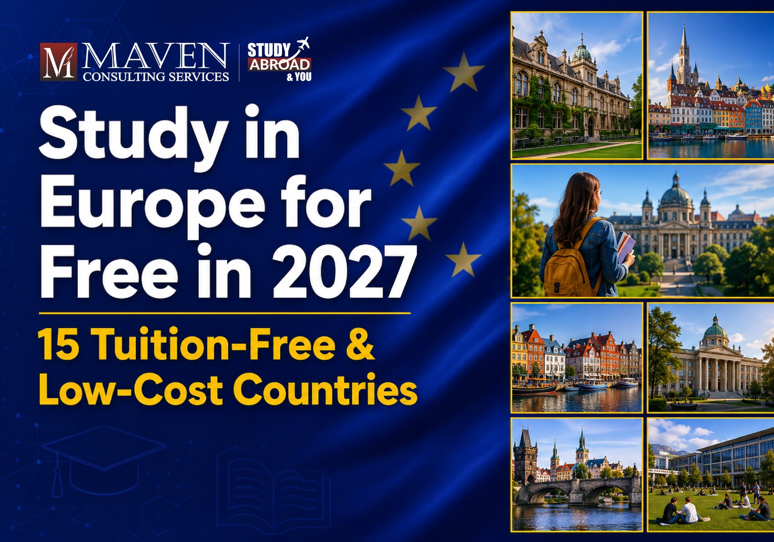 Study in Europe for Free in 2027 - 15 tuition-free and low-cost countries guide